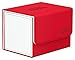 Ultimate Guard Sidewinder Synergy 100+, Deck Box for 100 Double-Sleeved TCG Cards, Red/White, Magnetic Closure & Microfiber Inner Lining