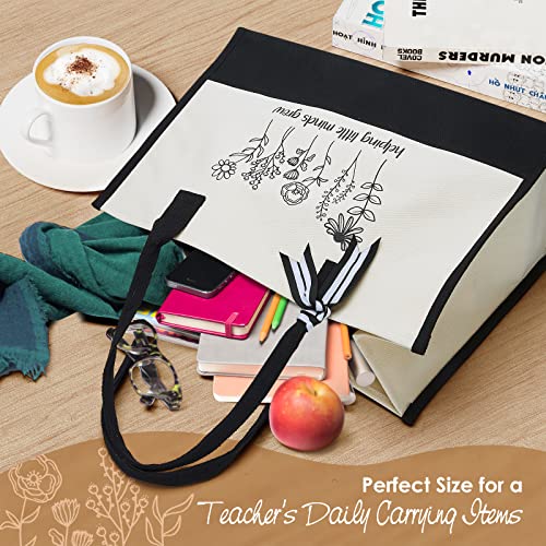 Kepela Teacher Appreciation Gifts For Women, Teacher Gifts, Cool Teachers Appreciation Gift Ideas, Best Thank You/End Of Year Teachers Gifts, Canvas Tote Bag With Hard Board Bottom Support #TOP6