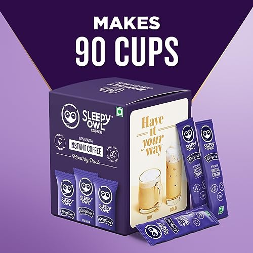 Sleepy Owl Instant Coffee Festive Gift Pack - 3 Assorted Coffee Flavours | Premium Gift For Rakhi, Birthday, Anniversary, Wedding | Gift for Women, Men | 90 Sachets for Coffee... - Image 5
