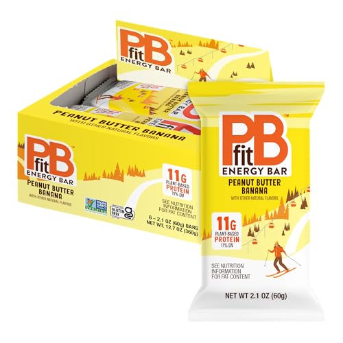 Image of PBfit Peanut Butter Banana Energy Bars, 11g Protein, 5g Fiber, Gluten Free, Vegan, Plant-Based, Non-GMO, 2.1 Oz (Pack of 6)