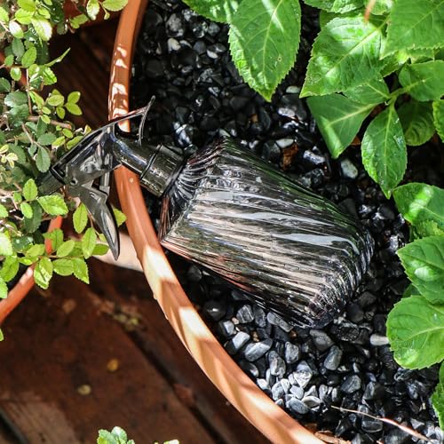 Image of OFFIDIX Fine Mist Plant Mister,Handheld Pressure Glass Spray Bottles,0.45L /15.22oz Watering Can with Adjustable Nozzle for Outdoor Indoor Gardening and Cleaning Work(Diagonal Gray)
