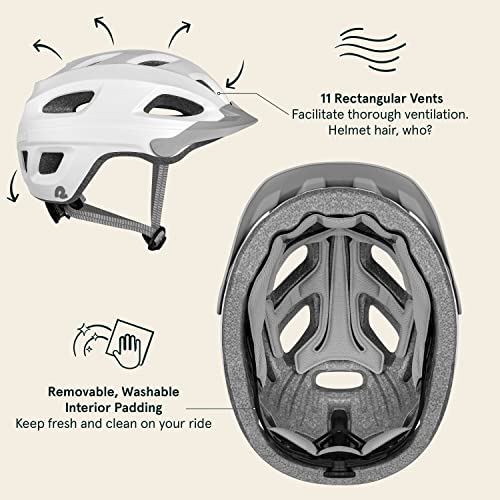Image of Retrospec Lennon Adult Bike Helmet with LED Safety Light Adjustable Dial & Removable Visor - Adjustable Bicycle Cycling Helmet for Men & Women