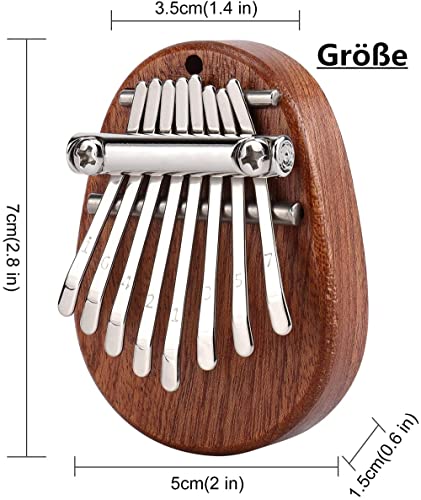 Komunj – Kalimba – Piano à pouces – De petite taille et de qualité supérieure – 8 Touches – Instrument de musique pour… - Les Beatles, Paul McCartney, John Lennon, RIngo Starr, George Harrison Komunj - Kalimba - Piano à pouces - De petite taille et de qualité supérieure - 8 Touches - Instrument de musique pour… – Image 3