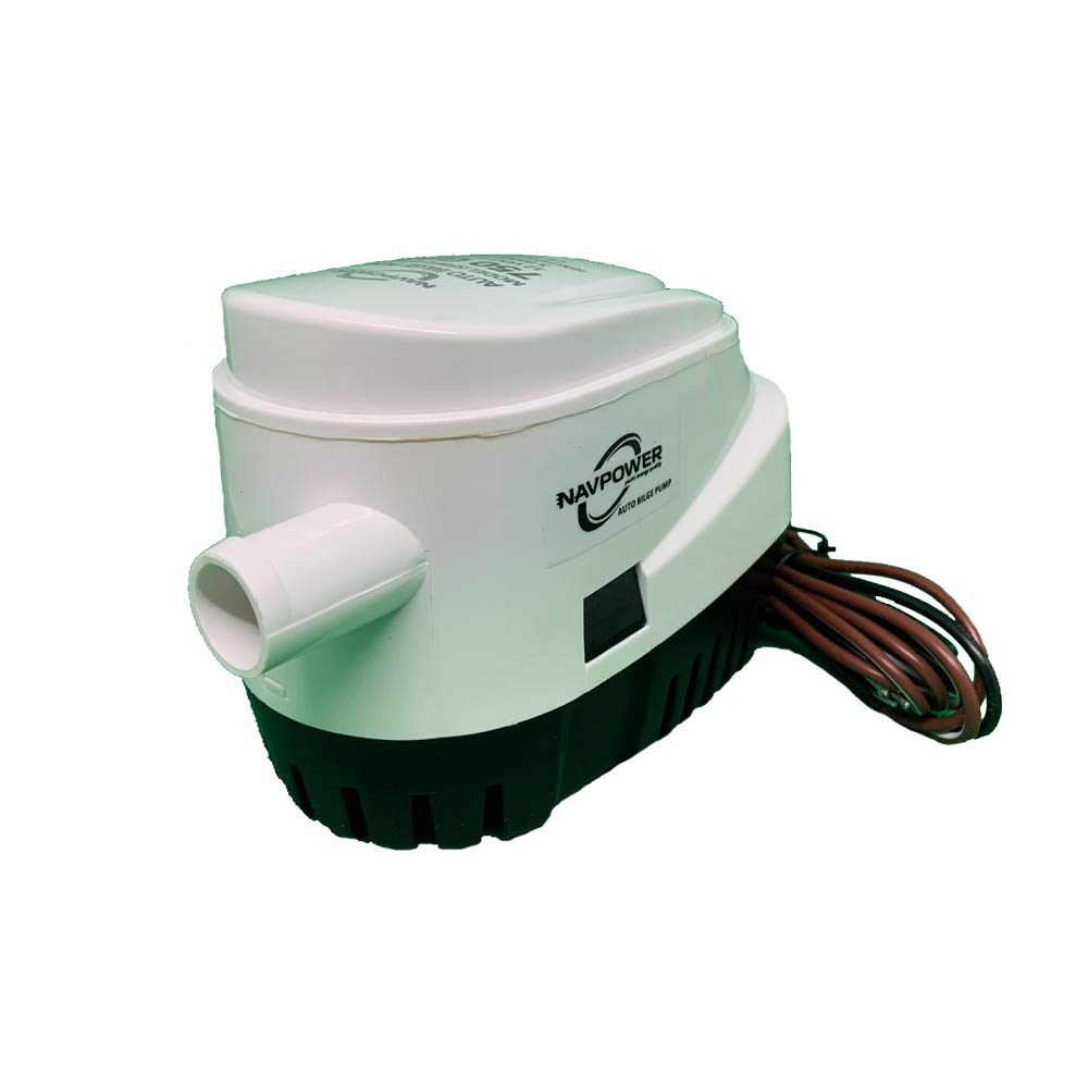 BTK Pompa di Sentina Automatica Navpower 750 GPH Silenziosa Senza Interruttore Galleggiante Autoadescante con Girante Antivegetativa per Barca Camper Piscina