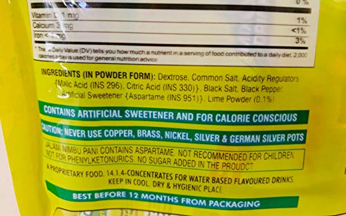 Image of Jalani Nimbu Pani Packet (30 Sachet of 5g Each), 150g