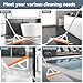 Multifunction Magic Broom, Silicone Squeegee Broom for Floor, Rubber Broom Sweeper for Living Room, Kitchen, Bathroom-Easy Dry The Glass (Orange, 54 INCH)