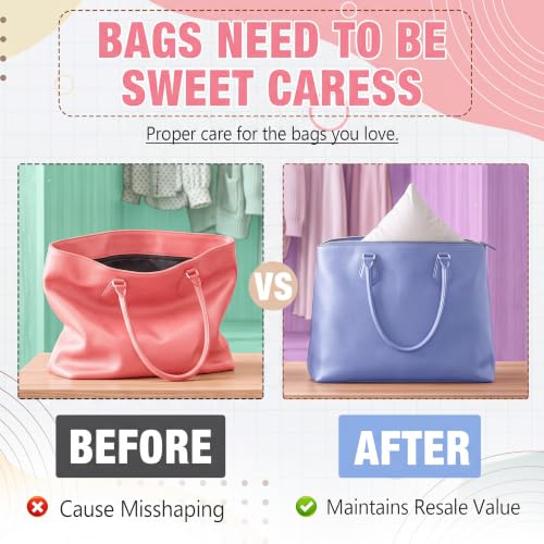 Image of 6 Pcs Purse Insert Pillows Set Fillers to Keep Shape, Six Sizes, Pastel
