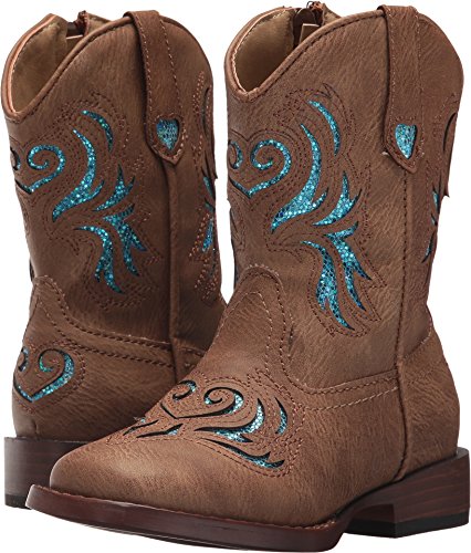 Image of ROPER Kids Girls Glitter Breeze Square Toe Casual Boots Mid Calf