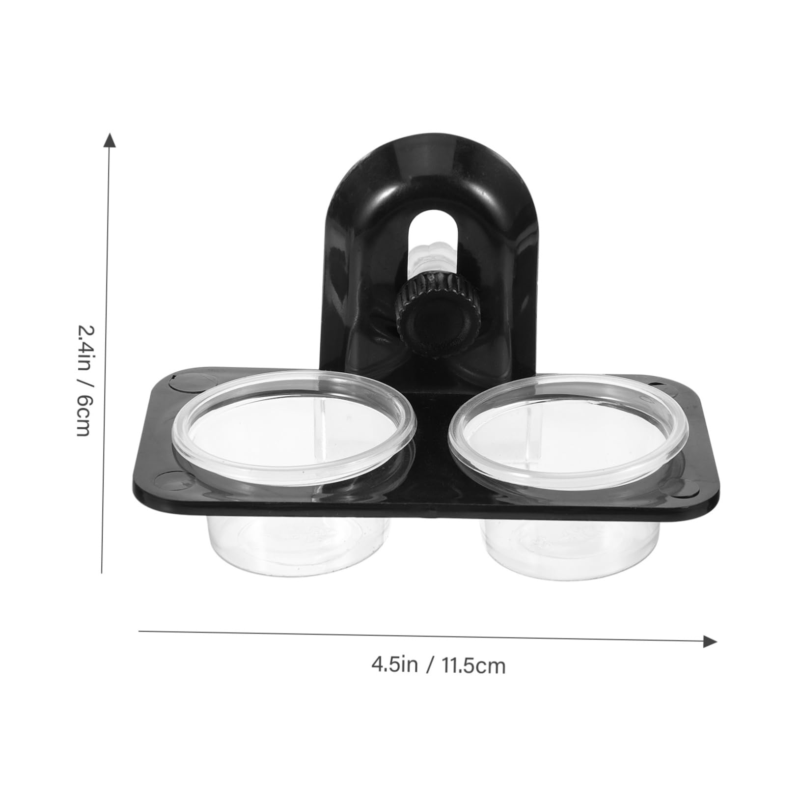 ERINGOGO Reptile Feeder Bowl Durable Dual Compartment Food and Water Container for Lizards Turtles Geckos and Space Saving Screw Type Design