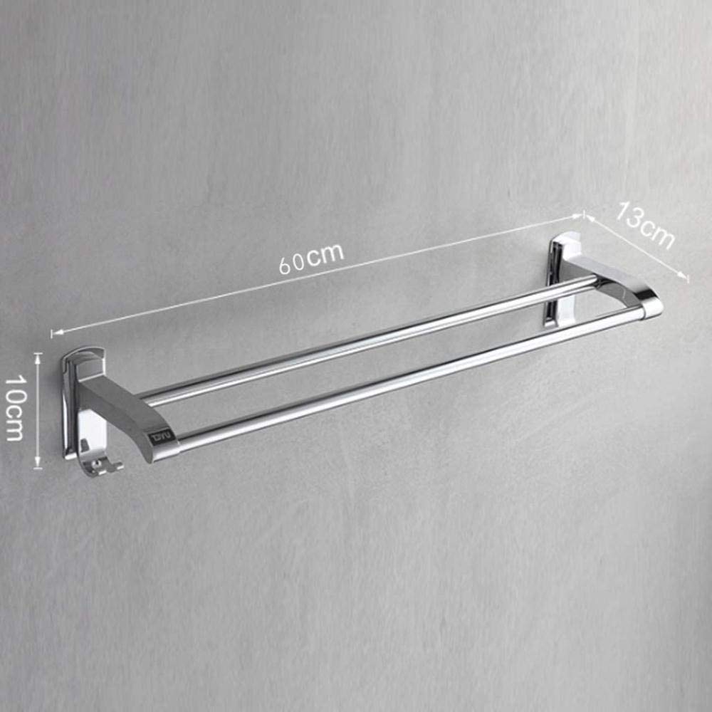 Stendino Portasciugamani Portasciugamani da bagno in acciaio inossidabile Portasciugamani Scaffale Doppio palo Torre Appendiabiti Anello a mano (dimensioni : 50 cm) Decorazione Comfortable anniversary