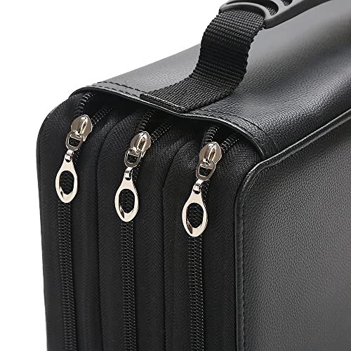 Image of Lbxgap 102 Slots Marker Pen Organizer Case w /Handle | Portable Multilayer Holder for Watercolor Pencils & Gel Pen Markers for Artists, Sketching, Drawing