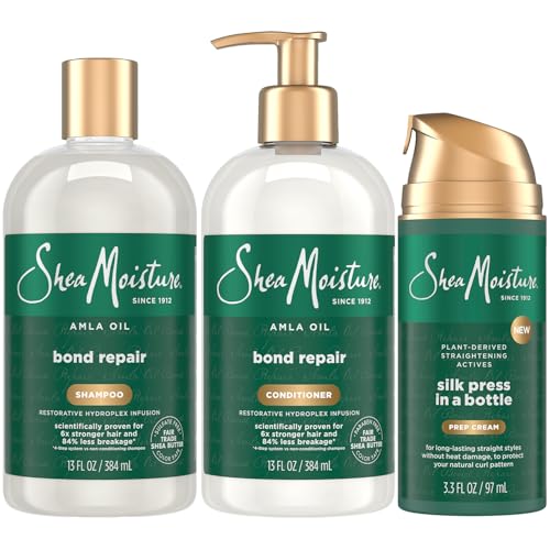 SheaMoisture Bond Repair Shampoo & Conditioner Set with Hair Stre...