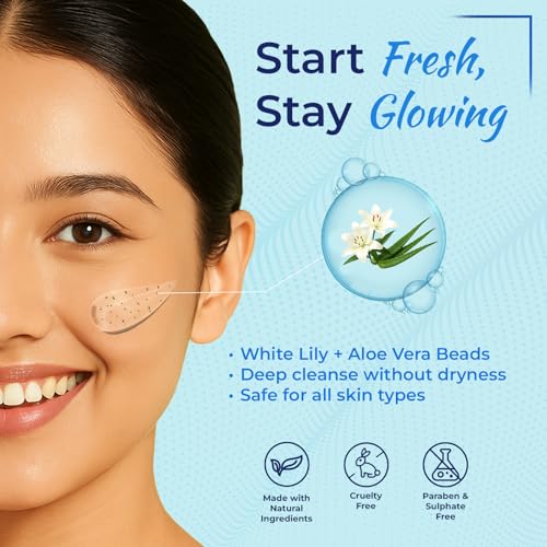Image of White Lily Deep Cleansing Face Wash | With White Lily, Indian Ginseng, Shea Butter, Aloe Vera & Avena Strigosa, Gentle Face Wash for Glowing Skin, Reduces Acne & Pores Facewash For Men & Women150ML