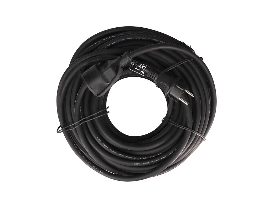 Perel EC25R25 gumowy kabel przedłużający, 3G2,5, długość 25 m, czarny 168890