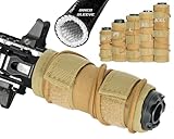 DBTAC Suppressor Cover, Heat-Resistant Suppressor Covers for Precision Drills, Hunting and Competitive Shooting (4/5/6/7/9 Inch) (High Temp Version, Brown, Medium)