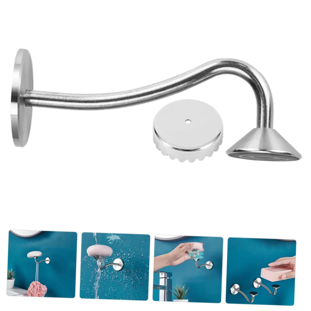Amosfun 3 Piezas Soporte de jabón magnético Tablero para Doblar Camisas jabonera de Cocina Jabonera de Pared magnética Jabonera con Ventosa Accesorio de baño Jabonera para escurrir líquido
