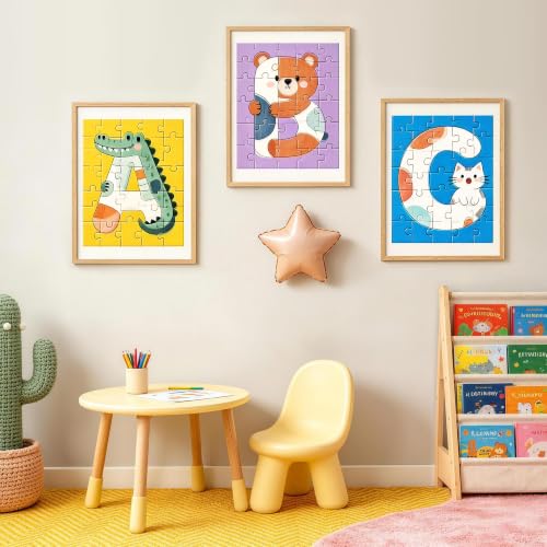 Image of upsimples 18x24 Picture Frame Solid Wooden, Nursery Wall Frames Set of 3 | 100% Natural Solid Wood, Fit 16x20 with Mat and 18 x 24 Posters, For Kids Room, Gallery Wall Decor