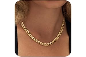 Chunky Gold Choker Necklace | Layered Trendy Fashion Jewelry Necklace for Women