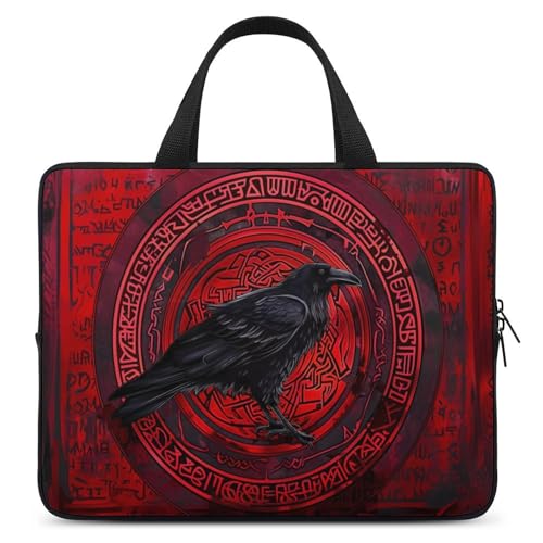 Crow Viking Laptop Bag Laptop Case Computer Messenger Bag with Adjustable Shoulder Strap