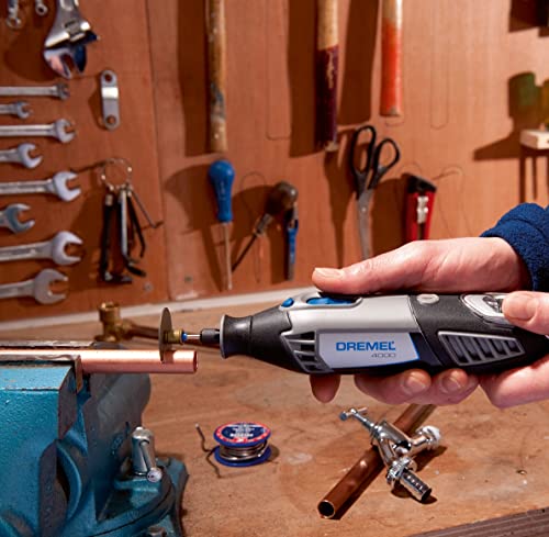 Image of Dremel 4000-6 /50-FF High Performance Rotary Tool Kit with Flex Shaft- 6 Attachments & 50 Accessories- Grinder, Sander, Polisher, Engraver- Perfect For Routing, Cutting, Wood Carving, Polishing