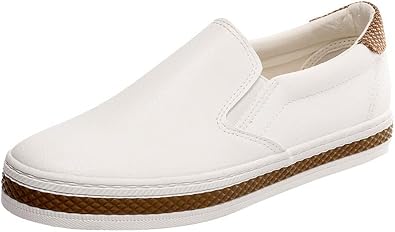 Womens Fashion Flat Casual Slip-on Shoes Comfortale Platform Loafers White