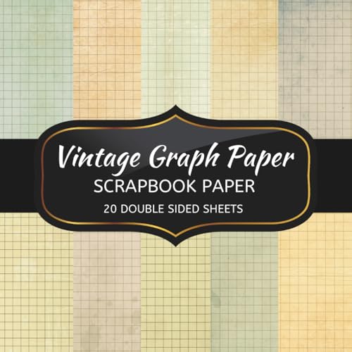 Vintage Graph Paper Scrapbook Paper: 20 Sheets Double Sided Color, Decoupage, Junk Journal & DIY Projects, Decorative Craft Paper Pad for Scrapbooking | 8.5 x 8.5 image 2