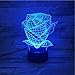 Produktbild 3D Illusion Nachtlicht 7 Farbe Led Vision Tisch Rose Tisch Sensor RBG Blumen Neuheit Kind Kinder Baby Gadget Blumen Raum Dekor Shop bunte kreative Geschenk Fernbedienung