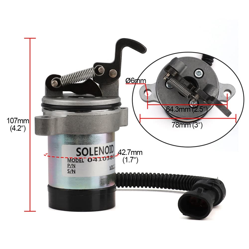 MOALIOI 2X für Deutz Kraftstoff Abschalt Magnet 04103812 04103808 F3L F3M F4L F4M 1011 2011