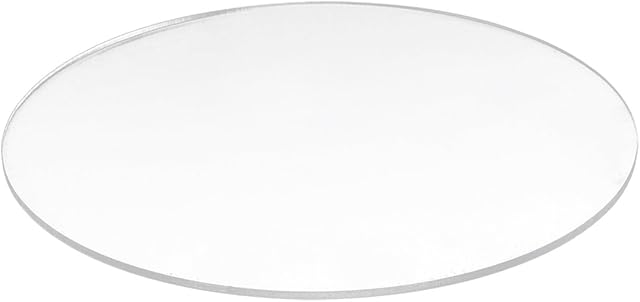 RETYLY Transparent 3mm thick Mirror Acrylic round Disc Diámetro:100mm