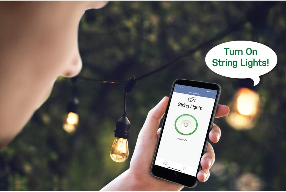 Feit Electric Plug/WiFi/WP Work with Alexa and Google Home, Feit App, No hub Required, Remote Control from Anywhere, 2 Grounded Sockets 15 Amp Indoor/Outdoor Smart Outlet Plug, Black : Everything Else