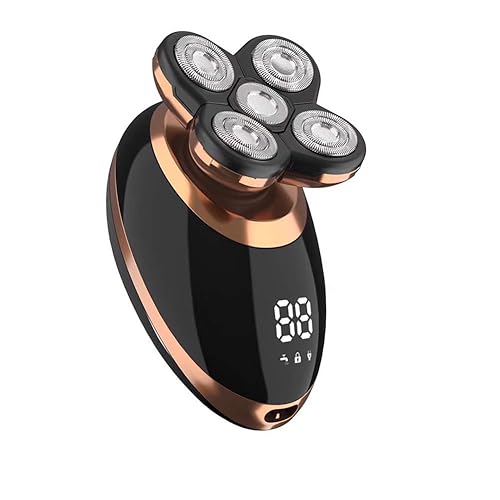 Miniatura 8 de Surker Afeitadoras de cabeza para hombres calvos, maquinilla de afeitar eléctrica 4D 5 en 1, recortadora de barba y nariz, kit de afeitado giratorio