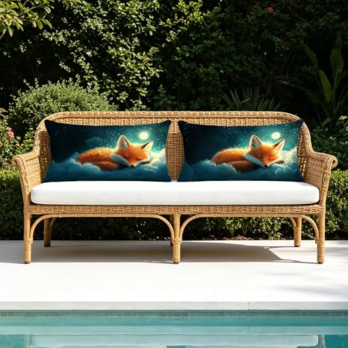Housse de coussin extérieur 50x80 imperméable pour canapé
