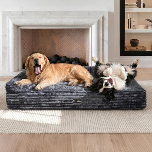 Sytopia Orthopedic Memory Foam Dog Bed 7" Inch Thick Extra Large ...