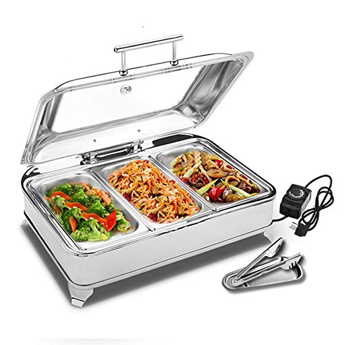 Aprilhp Warmhaltebehälter Essen, Chafing Dish, Speisewärmer, Warmhalteplatte, Buffetwärmer - Elektrisch, 9L…