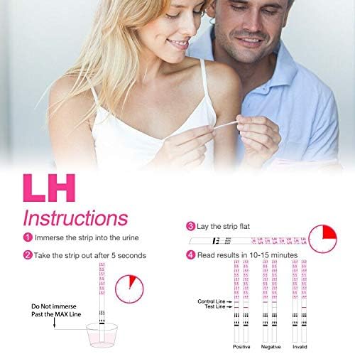 MomMed Ovulation Test Strips, 50 LH Ovulation Predictor Kit with 50 Collection Cups, Accurately Track Ovulation Test, High Sensitivity Result for Women Home Testing