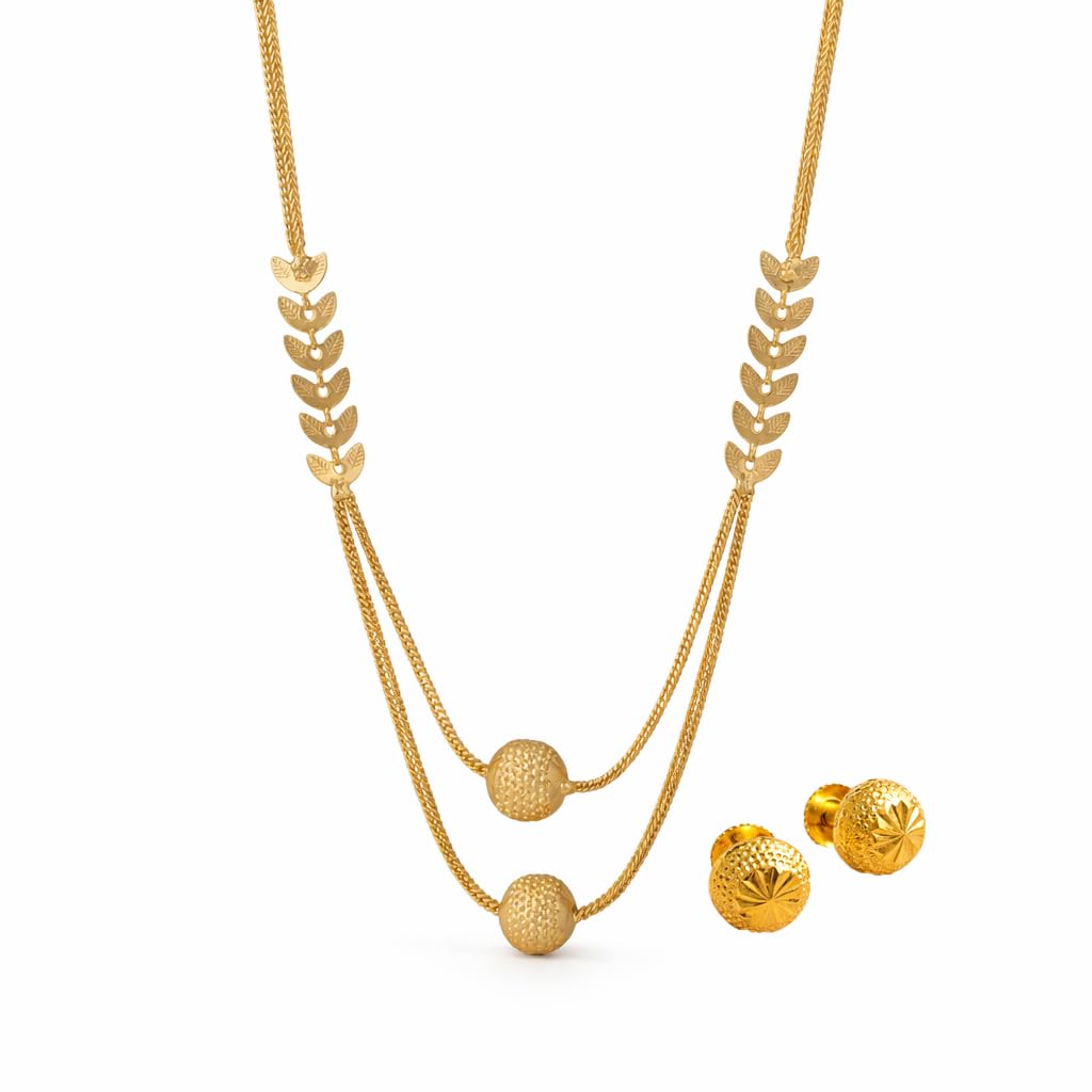 Gold Plated Mangalsutra for Women | Trendy Tanmaniya Short Necklace | Designer Chain Mangalsutra | Traditional Bridal Necklace | Ethnic Jewellery with Earrings-image-46