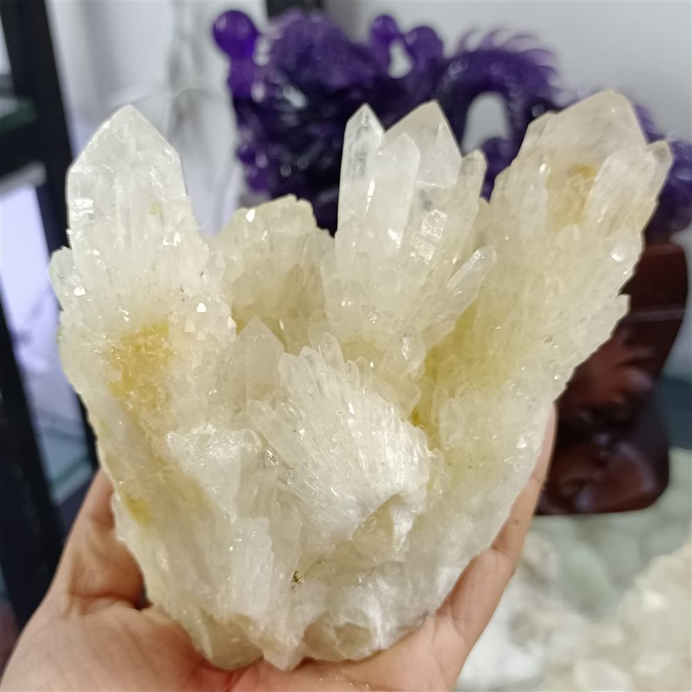 Hogar Blanco Natural Piña Energía Hogar Oficina Decoración Regalo Reiki Espiritual Feng Shui Adornos (Size : 1.8-2.0kg) (Size : 2.6-3.0kg)