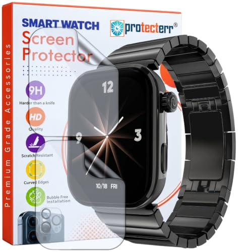 Image of Smartwatch Screen Protector for Noise Pro 6 Max 1.96 inch (Pack of 2) - Flexible TPU Film, 9H Scratch Resistant, Self Healing, Anti Fingerprint, HD Clear - Not Tempered Glass