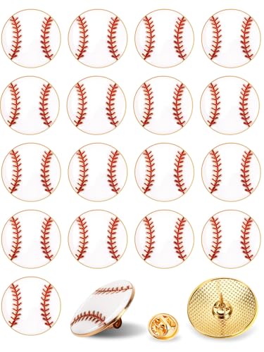Image of JUNEBRUSHS 28pcs Baseball Enamel Pins Sports Lapel Pins for Baseball Lovers Party Birthday Themed Party Decorations Supplies Favors Backpack Hat Decor Accessories