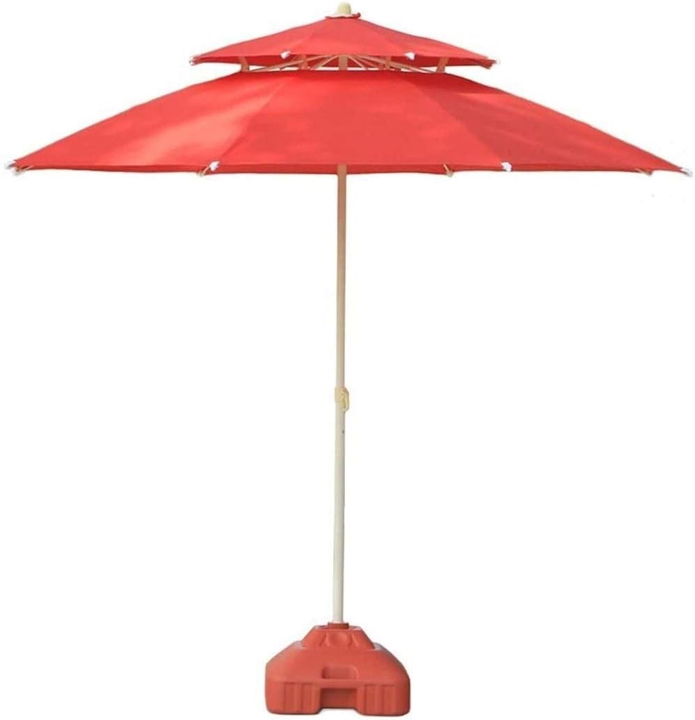 Garden parasols Patio Umbrella Outdoor Garden Parasols Parasols 7.5Ft/9Ft Double Top Patio Umbrella, Outdoor Sun Shade for Beach/Pool/Garden Umbrellas Round Sunscreen, Water/Uv-Resistant(Yellow-7.5