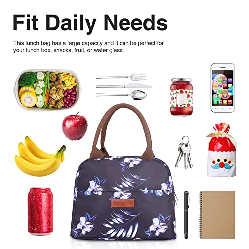 Minicoco Lunch Bag Insulated Bags for Women Cool with Front Pocket Portable Thermal Leak-Proof Men Girls Children Adults Organizer Work - Image 3