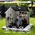 Devoko 10x8 FT Resin Outdoor Storage Shed with Floor, Plastic Tool Garden Shed with Windows & Lockable Door, Outside Large Storage Shed for Patio Backyard Lawn, Beige