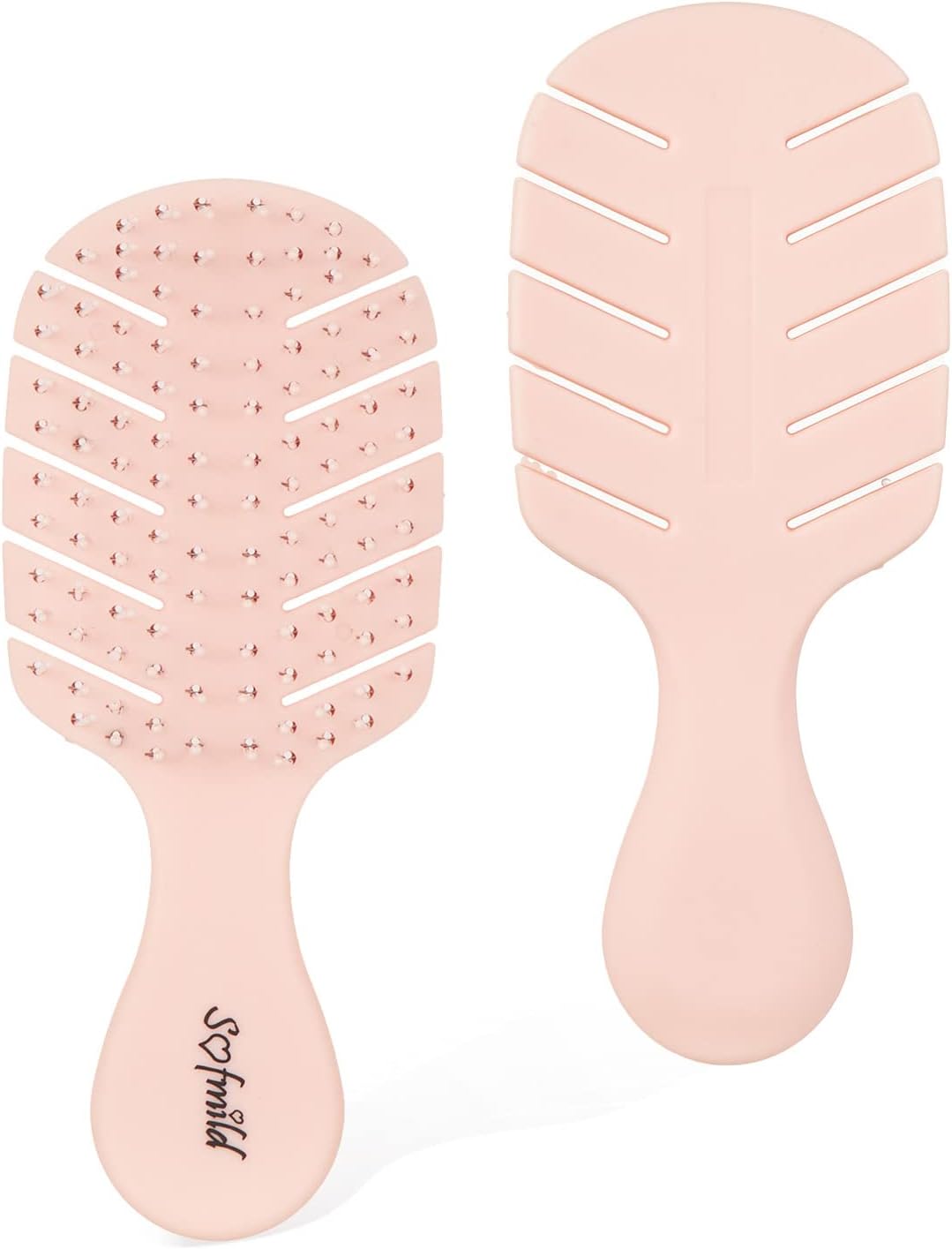 Sofmild Mini Detangler Hair Brush, Small Travel Shower Detangling Brush Glide Through Tangles & Gently Untangle Knots, For Women Purse, Pocket, Car Essentials