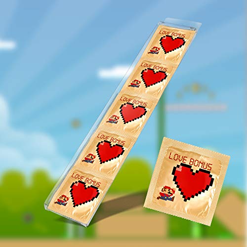 Préservatif Humoristique - Pack de 5 - Idée de Cadeau Drôle - Imprimé en France - En Latex Fin et Résistant - BONUS