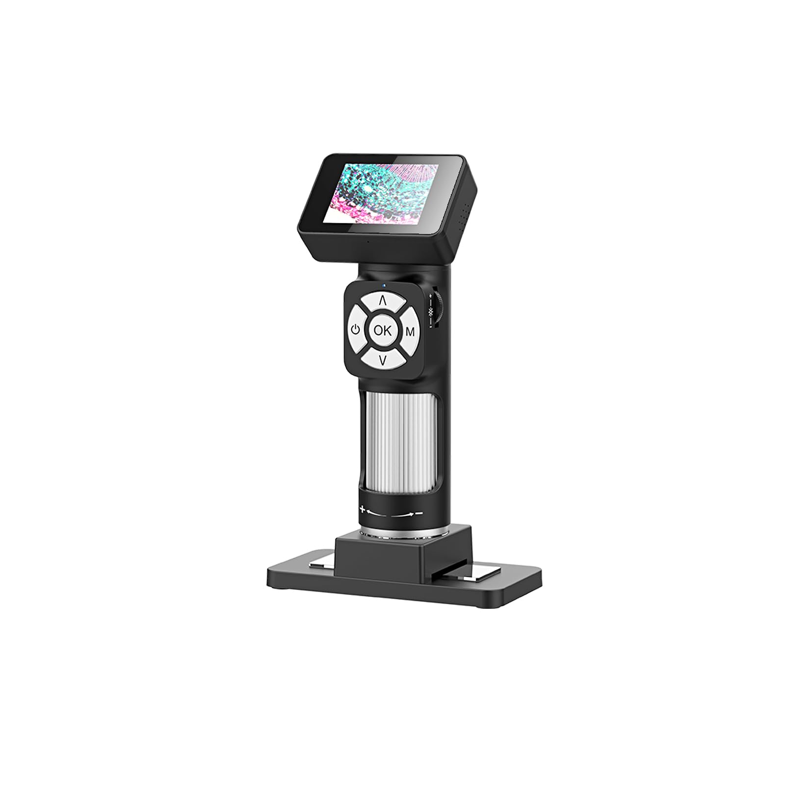 Microscopio Digital portátil AD112 con Pantalla LCD IPS de 2 Pulgadas - Microscopio de Bolsillo portátil con Aumento de 20X a 500X con grabación de Video de 1080p, 8 Luces LED