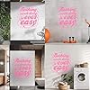 Motivation Phrase Nothing Worth Doing is Ever Easy Vinyl Art Sticker 51x60.1cm It Won't Fall Off Pink #3