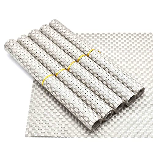 Image of Kookee Dining Table Placemats Set of 6 for Home, Kitchen, Office, Hotels & Restaurants (Heat Resistant, Washable, Anti-Skid PVC Table Mats) (896)