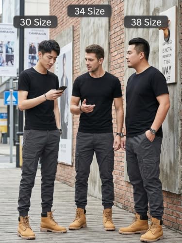 Image of Leriya Fashion Men's Cargo Pants | 6 Pocket Cotton Cargo Joggers for Men | Loose Fit Stylish Pant with Pockets | Casual Baggy Trousers & Streetwear Lower