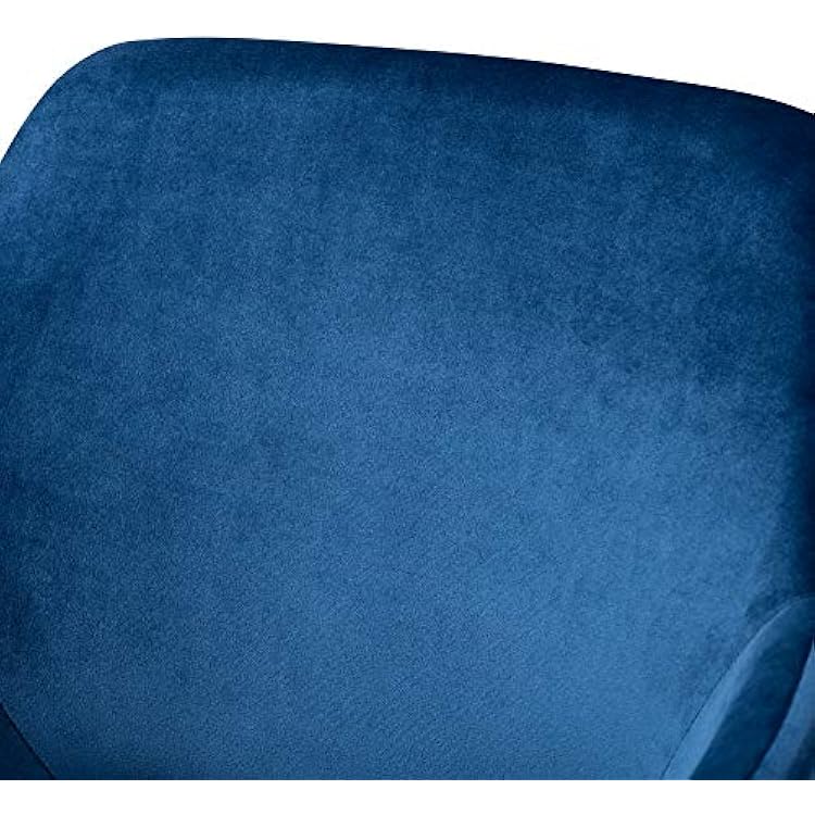 Baxton Studio Dining Chairs, Navy Blue/Gold