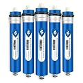Membrane Solutions Reverse Osmosis Membrane 50 GPD 11.75"x1.75" RO Membrane Water Filter Replacement Fits Under Sink RO Drinking Water Purifier System 5-Pack